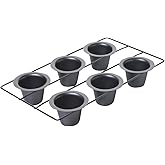 Chicago Metallic Professional 6-Cup Popover Pan with Armor-Glide Coating