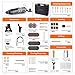 TACKLIFE Rotary Tool 200W Power Variable Speed with Upgraded Flex Shaft, 63 Accessories, 4 Attachments, Carrying Case, Multi-Functional for Around-The-House and Crafting Projects - RTD36AC