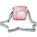 SAIKA Protective Hard Case for Fujifilm for Instax Mini 9 Instant Camera - Glitter Flamingo Pink. With Adjustable Shoulder Strap