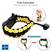 Nexfinity One Survival Paracord Bracelet - Tactical Emergency Gear Kit with SOS LED Light, 550 Grade, Adjustable, Multitools, Fire Starter, Compass, and Whistle - Set of 2 (Yellow)