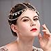 Aukmla Alloy Headbands for Women Head Chain with Sequines (Two Layers)