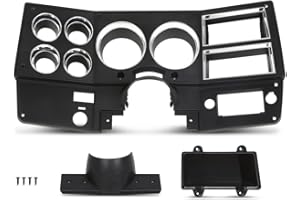 PIT66 Dash Instrument Bezel with A/C Wiper Switch Hole Storage Box Compatible with Chevy GMC Truck Blazer Suburban 1981-1983