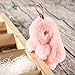 YISEVEN Bunny Stuffed Animal Plush Toy Rabbit Fur Keychain Fluffy Soft Cute Fuzzy Accessories Furry Ball Key Chain Gift for Women Teens Girls Kids Backpack Purse - Pink