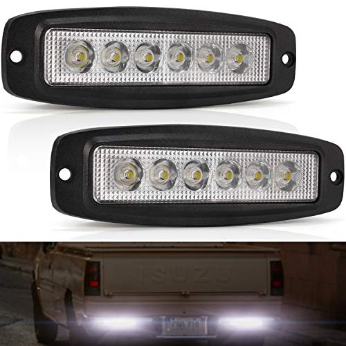 Led Light Bar Slim 7" Driving Work Light Embedded 18W Pods Fog Lights Single Row For Cars Trucks Off Road Motorcycle Motorbike Jeep ATV SUV 4x4 Boat(Pack of 2)