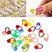 240 Pieces Knitting Crochet Locking Stitch Markers Stitch Counter Stitch Needle Clip with Compartment Box Storage Case
