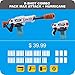 X-SHOT Excel Max Attack and Hurricane Foam Clip Blaster Combo Pack (48 Darts, 2 Extra Clips, 6 Cans) by ZURU