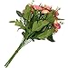 Artificial Flowers Fake Silk Carnations SOLEDI 2 Bunch 25-stem Plastic Flower Arrangement Wedding Party Home Garden Decor SMALL MINI SIZE (Pink)