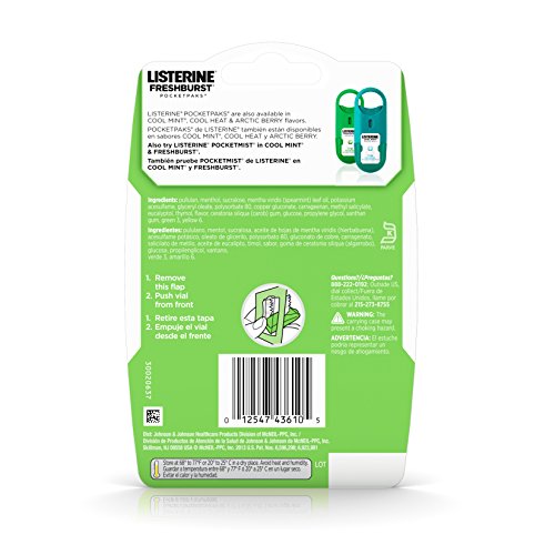 Listerine Freshburst Pocketpaks Breath Strips For Fresh Breath, 24-Strip Pack, 12 Pack