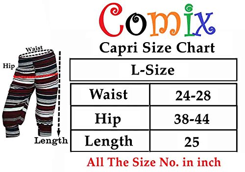 comix cotton lycra fabric women printed capri(2130-cp)