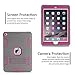 TOPSKY Case Compatible with iPad Air/A1474/A1475/A1476 9.7 inch,Built-in Kickstand Heavy Duty Protection Shockproof Rugged Defender Protective Cover Cases for iPad Air (Pink)