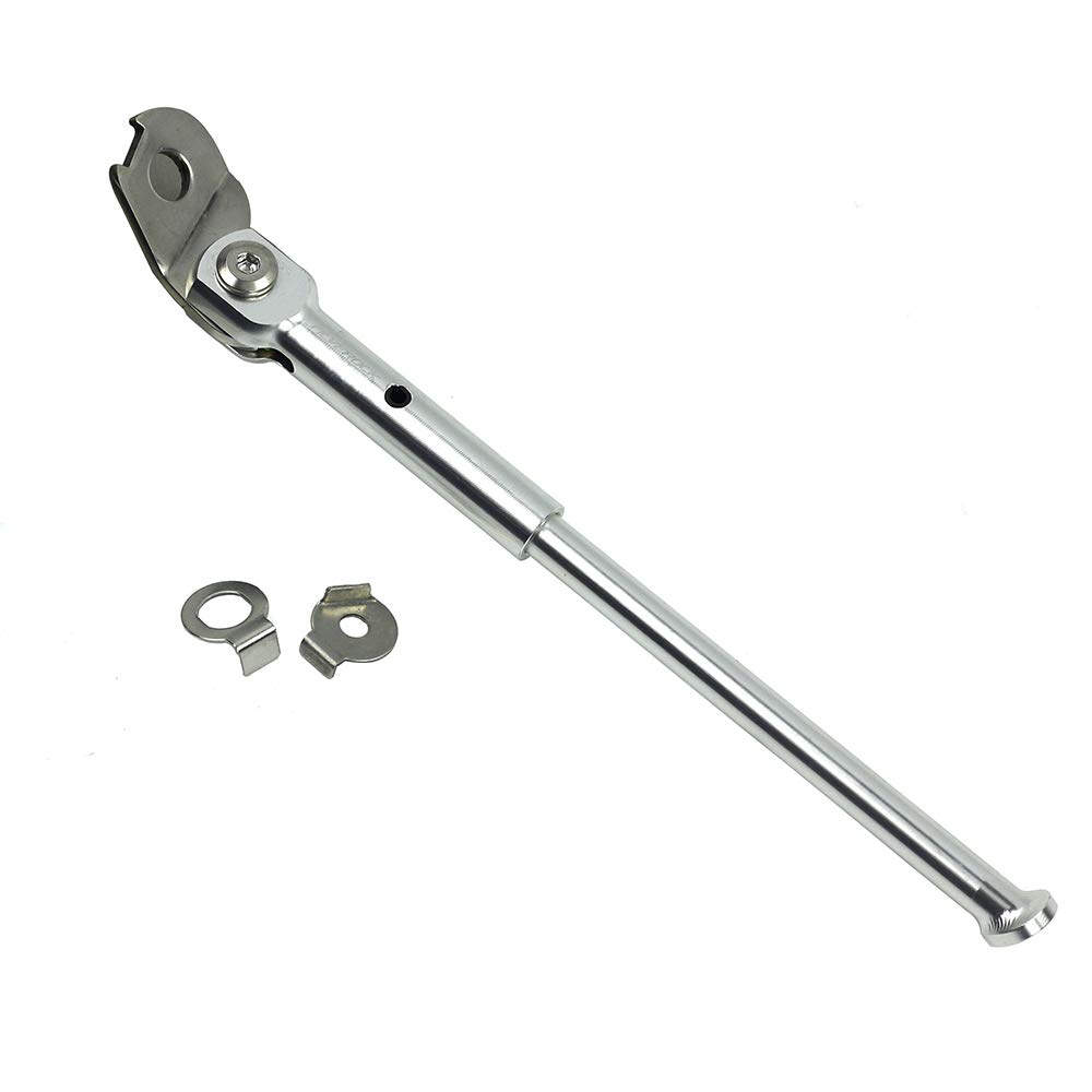 Silverock Alloy Bike Kickstand for Brompton 16" 349 Parking Stand Bicycle 3sixty Trifold Rear Axle Side Standaard Kick Stand (silver)
