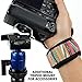 USA GEAR DualGRIP Professional Grip Camera Hand Strap with Neoprene Design and Metal Plate - Compatible with Canon, Fujifilm, Nikon, Sony, and More DSLR, Mirrorless, Point & Shoot Cameras (Southwest)