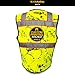 KwikSafety (Charlotte, NC) UNCLE WILLY’S WALL (10 Pockets) Class 2 ANSI High Visibility Reflective Safety Vest Heavy Duty Mesh with Zipper and HiVis for Construction Work HiViz Men Yellow Black L/XL