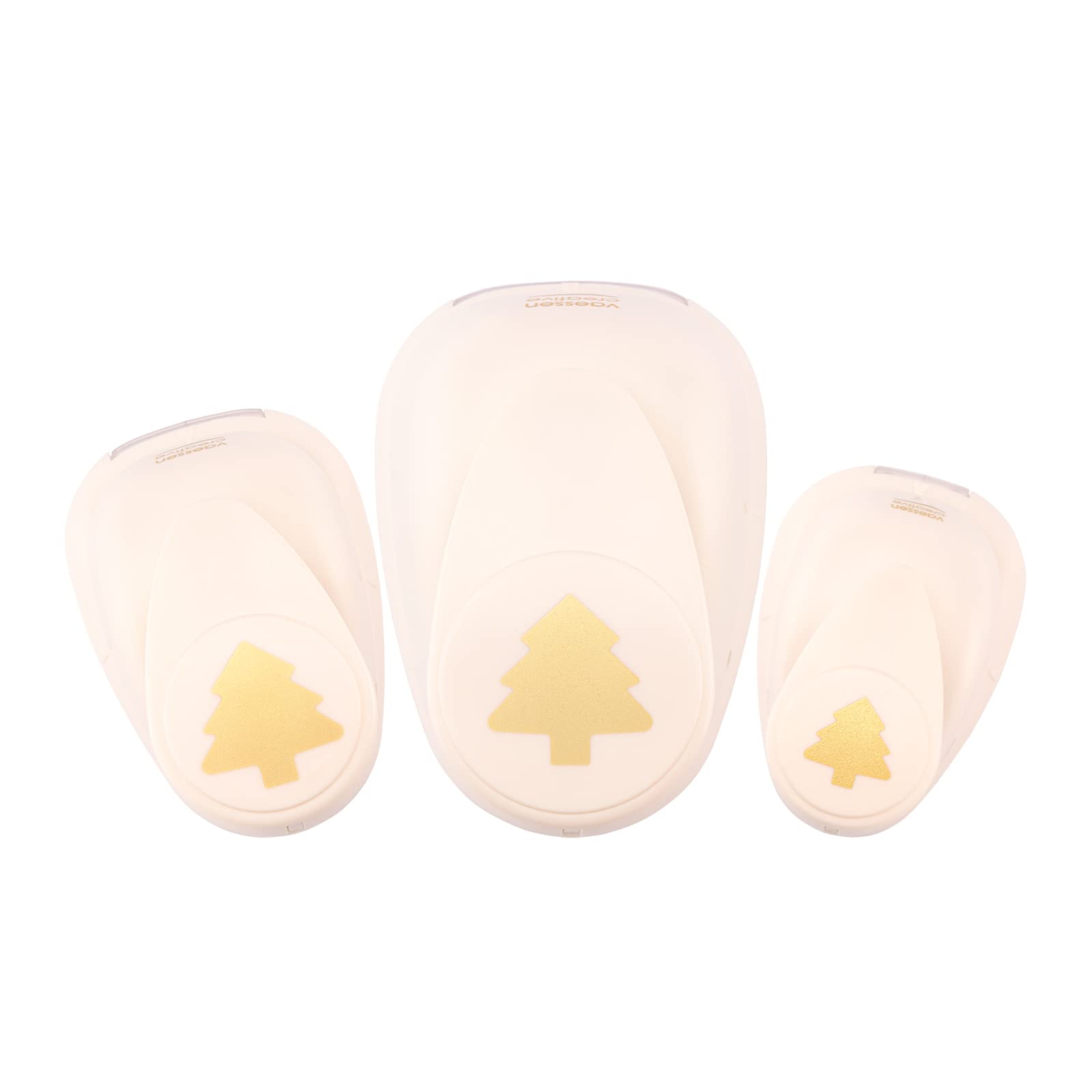 Vaessen Creative Craft Paper Punch - Christmas Trees - 3 Pcs - Various Sizes - Circle Cutter for Crafting and Card Making — image 1