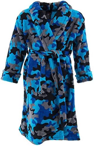 MacHenry Originals Little Boys' Blue Black Camo Bathrobe M/6-8