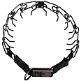 Herm Sprenger Black Stainless Steel Prong Collar with Click-Lock Buckle and Nylon Loop - 2.25 mm x 16 inches