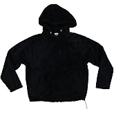 Victoria's Secret Pink Sherpa Sweatshirt Pullover Hoodie (Small, Midnight Black)