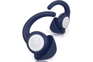 Ear Plugs for Sleeping Noise Cancelling - BUENSUENO Silicone Reusable Washable Earplugs for Noise Reduction, 2 Pairs Sound Blocking Ear Plugs for Sleep, Flights, Snoring, Work, Studying (Blue)
