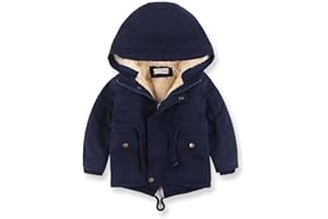 WEONEDREAM Boys Girls Winter Outwear Coats, Kids Warm Outfits,Windproof Jacket for Toddler 1-8Y