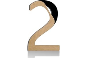 MONLYEY 4 Inch Self Adhesive House Numbers, Black Acrylic House Address Letters and Numbers for Outside, Ideal for Garden, Mailboxes, Rooms, Apartments, Offices, and Hotels (2)