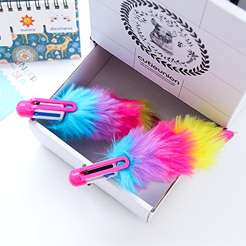 4 Pack Novelty Multicolor Ballpoint Pen, Magnoloran Retractable Roller Ballpoint Pens Multifunction 6 In 1 Shuttle Pens, 6 Colors Highlighters Marker Pens Colorful Stationery Creative School Supplies