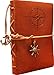 Classic Refillable Writing Journal (Naval Compass Embossing) - Vintage Leather (PU) Design