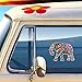 Elephant Sticker Decal by Megan J Designs ™ - Laptop Window Car Vinyl Sticker