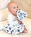Organic Cotton Muslin Blue Star & Cloud Baby Boy Swaddle Blanket | Ultra Soft