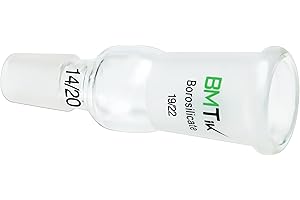 BMTICK Enlarging Adapter Glass Adapter from Glass Joint – Borosilicate Glass Labware Supply (from 19/22 to Fit 14/20)