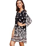 Milumia Women's Vintage Printed Ethnic Style Loose Casual Tunic Dress