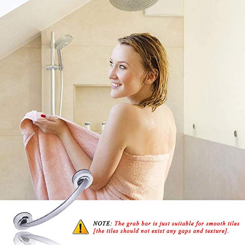 Shower Grab Bar Bathroom Handle Grip Bar Rail Strong Suction Cup Anti-Slip Bath Safety Handrail for Shower Room Bath - Chrome