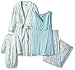 Everly Grey Women's Maternity Roxanne 5-Piece Nursing Pajama Set with Robe and Tank, Chantilly, X-Small