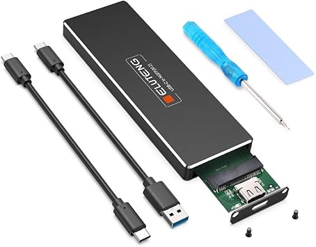 ELUTENG Caja SSD M2 USB C para Discos Duros M.2 Gen1 UASP Superspeed 6Gbps Adaptador