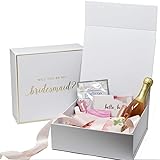 Bridesmaid Proposal Box with Gold Foiled Text | Set of 5 Empty Boxes | Perfect for Will You Be My Bridesmaid gift and wedding present