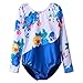 DAXIANG Long Sleeves Gymnastics Leotards for Girls Toddler Dance Leotard Blue 9-10Y