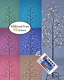 Lightshare 5FT LED Star Light Tree, 5 Feet, RGB with Remote Control, 16 Color-Changing Modes