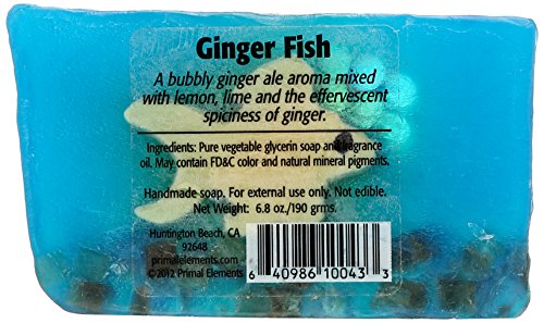 Primal Elements Ginger Fish Bar Soap in Shrinkwrap, 6 Ounce