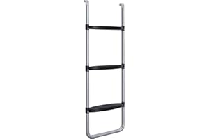Soozier Trampoline Ladder Rust-Resistant Steel, 2-Steps/3-Steps with Non-Slip Wide Steps, Heavy Duty Trampoline Stairs Access