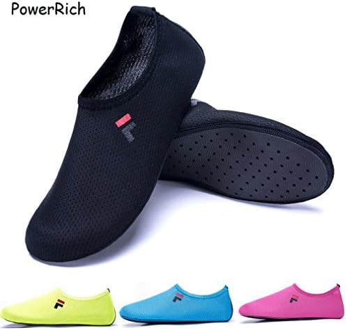 PowerRich Womens Mens Classic Barefoot Water Backpackers Sports Skin Shoes Aqua Socks for Beach Swim Surf Yoga