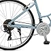 Retrospec Critical Cycles Women's Barron Hybrid 21 Speed Bike, Powder Blue, 16