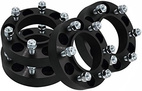 WEELTECH 4 fit 1996-2018 for Toyota 4Runner | 2001-2018 6lugs Tacoma | 2000-2006 Tundra Hub Centirc Wheel Spacers 1.25 Inch 6x5.5 to 6x5.5 with M12x1.5 Studs Black