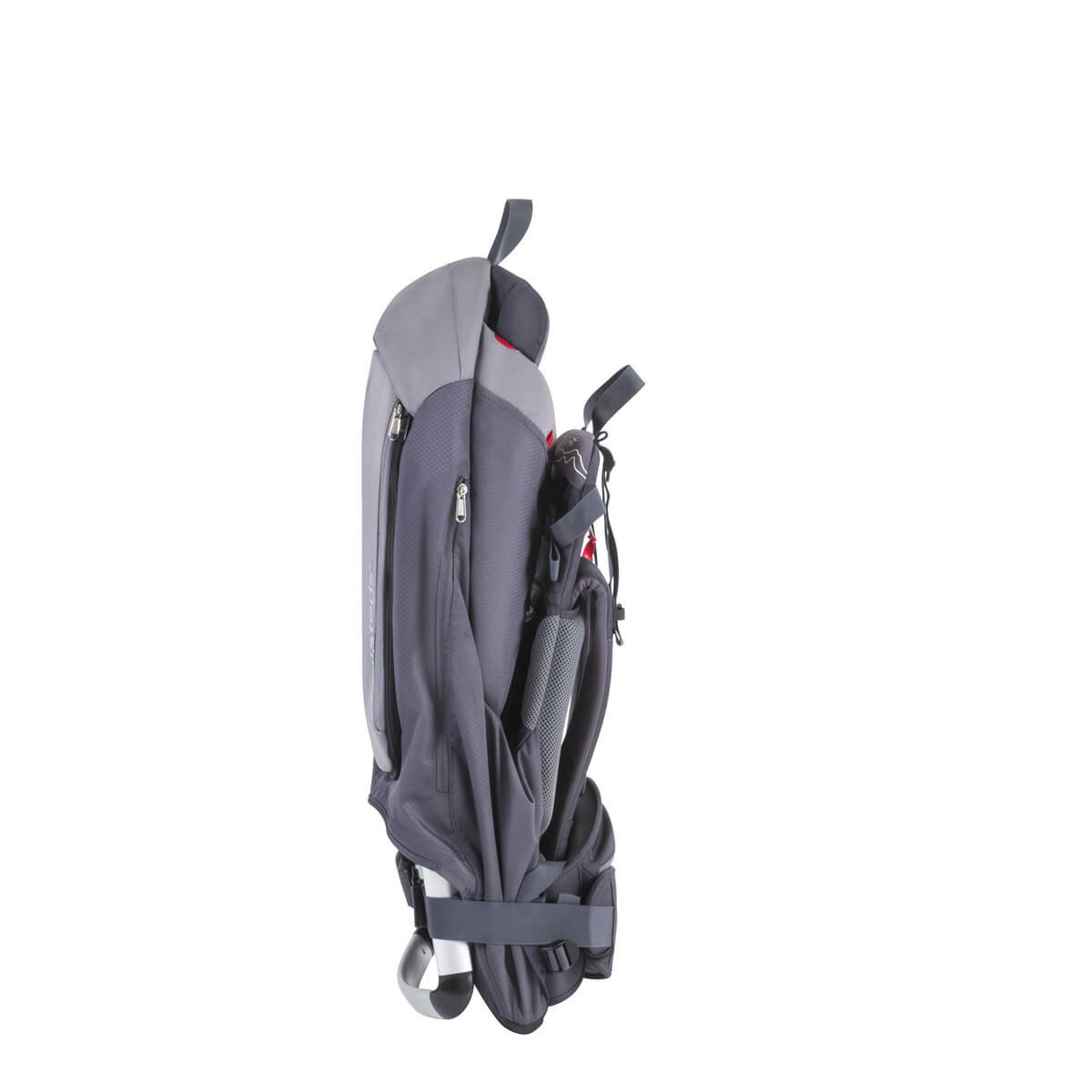 phil&teds Escape Child Carrier Frame Backpack, Red – Height Adjustable Body-Tech Harness - Articulating Dual Core Waist Belt – Includes Hood, Daypack, Change Mat – 30L Storage – 2 Year Guarantee