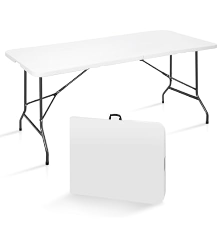 Homy Casa Portable Camping Table - Adjustable Height & Tilt Angle With Cup Holder