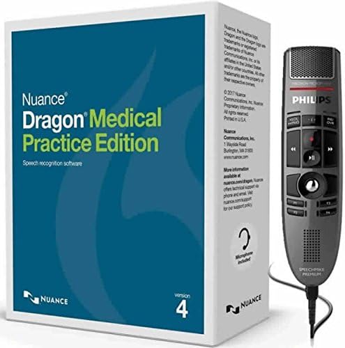 Dragon Medical Practice Edition 4 with Philips SpeechMike Premium LFH-3500 (Push Button)