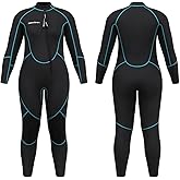 Seaskin Plus Size Full Wetsuit for Mens and Womens 3mm