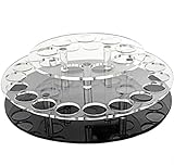 KLOUD City Clear Acrylic Rotatable 28-hole Organizer Display Holder for Lipstick Cosmetic Nail Polish