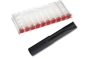 Denicotea Flair Series Cigarette Holder w/Hands-Free Ejector + 10 Free Filters - 78mm Black - Add Style & Sophistication - Avoid Stained Fingers & Lips - Classic Look - Butt Ejector - 20265