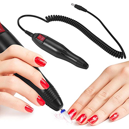 Nail Drill Handle, Professional Metal Electric Art Nail Drill Handpiece Manicure Pedicure Machine Pen Replacement Handle Grinder Polish Tool Shank Hand Piece