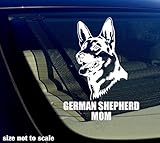 German Shepherd MOM Decal Sticker Car Window Bumper I Love My Dog 5.5