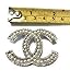 New Fashion womens C.C. diamond rhinestone Brooch Brooches pin Gift Silver